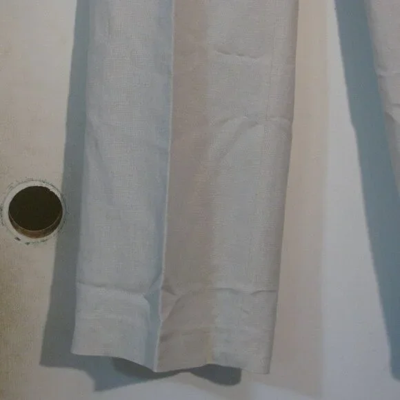 600 West Linen Blend Pant Size 10 NWT $122 Fully Lined Tan Cream Trouser - Picture 3 of 6